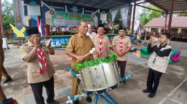 Sekda Ismunandar, MT membuka Peratrampra II Penggalang Madrasah Ibtidaiyah di Pesantren Modren Al Zahrah Gampong Beunyot, Kecamatan Juli, Senin (26/10) pagi.