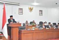 Bupati Bireuen, Ir H Mukhlis, ST menyampaikan sambutannya, Rabu (30/9).