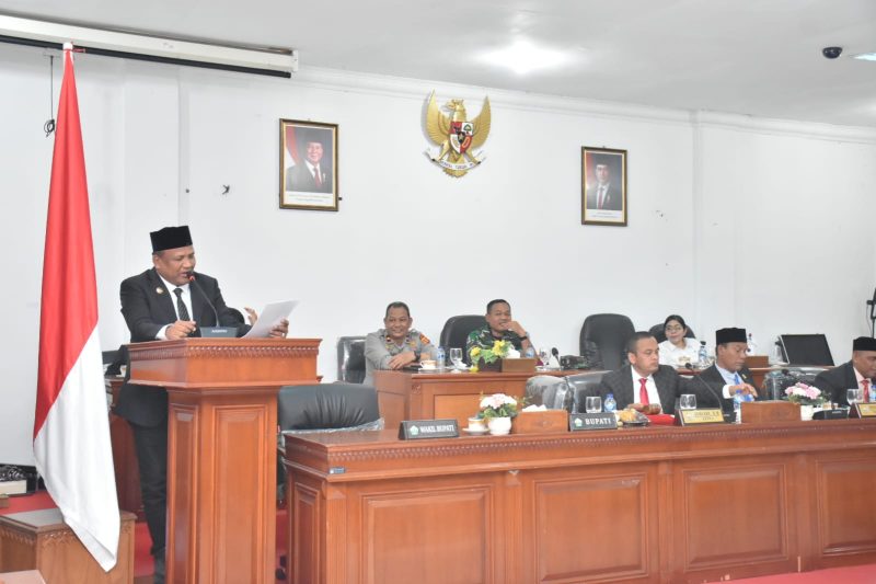 Bupati Bireuen, Ir H Mukhlis, ST menyampaikan sambutannya, Rabu (30/9).