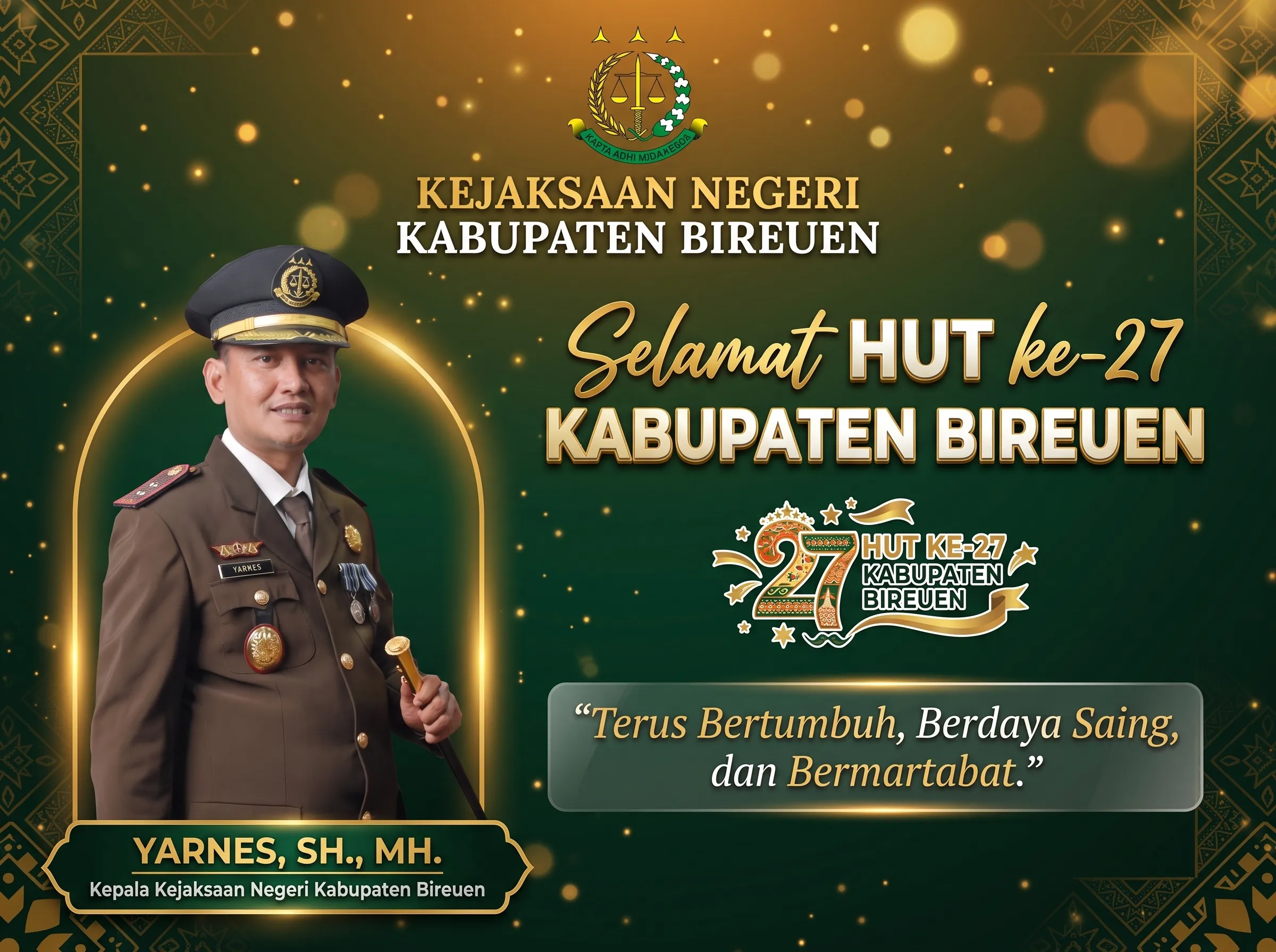Ucapan HUT Bireuen - Kejari Bireuen