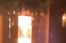 Rumah warga Cot Tunong, Kecamatan Gandapura terbakar, Rabu (7/10) malam.