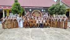 Tim penilai UKS Kabupaten Bireuen saat melakukan kunjungan penilaian ke SMK Negeri 1 Gandapura.